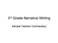 3rd Grade Narrative Writing PowerPoint PPT Presentation