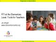 RTI at the Elementary Level: Tools for Teachers Jim Wright www.interventioncentral.org PowerPoint PPT Presentation