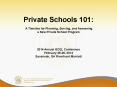 Private Schools 101:  A Timeline for Planning, Serving, and Assessing a New Private School Program   2014 Annual GCEL Conference February 26-26, 2014 Savannah, GA Riverfront Marriott PowerPoint PPT Presentation