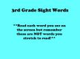 3rd Grade Sight Words PowerPoint PPT Presentation