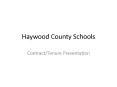 Haywood County Schools PowerPoint PPT Presentation