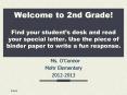 Welcome to 2nd Grade! Find your student PowerPoint PPT Presentation