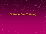 Science Fair Training