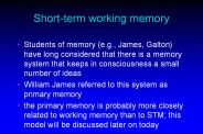 Short-term working memory