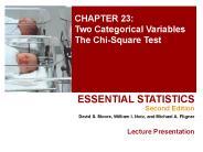CHAPTER 23: Two Categorical Variables The Chi-Square Test