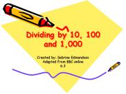 Dividing by 10, 100 and 1,000