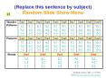 (Replace this sentence by subject) Random Slide Show Menu PowerPoint PPT Presentation