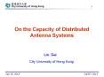 On the Capacity of Distributed Antenna Systems PowerPoint PPT Presentation
