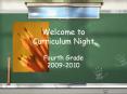 Welcome to Curriculum Night PowerPoint PPT Presentation