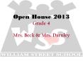 Open House 2013 Grade 4 Mrs. Beck PowerPoint PPT Presentation