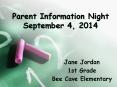 Parent Information Night September 4, 2014 PowerPoint PPT Presentation