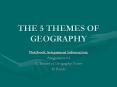 THE 5 THEMES OF GEOGRAPHY PowerPoint PPT Presentation