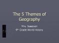 The 5 Themes of Geography PowerPoint PPT Presentation