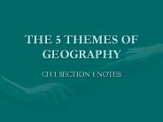 THE 5 THEMES OF GEOGRAPHY