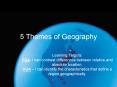 5 Themes of Geography PowerPoint PPT Presentation