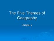 The Five Themes of Geography