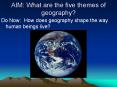 AIM: What are the five themes of geography? PowerPoint PPT Presentation