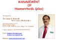MANAGEMENT OF  Haemorrhoids (piles) PowerPoint PPT Presentation