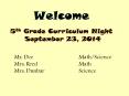 Welcome to Beck Elementary Third Grade PowerPoint PPT Presentation
