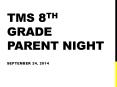 TMS 8th Grade Parent night PowerPoint PPT Presentation