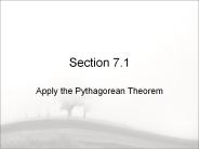 Apply the Pythagorean Theorem