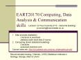 EART20170 Computing, Data Analysis PowerPoint PPT Presentation