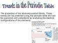 Trends in the Periodic Table PowerPoint PPT Presentation