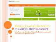 Rental Classifieds Script, Classified Rental Script, Rental Ads Script