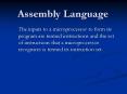 Assembly Language PowerPoint PPT Presentation