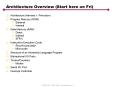 Architecture Overview (Start here on Fri) PowerPoint PPT Presentation