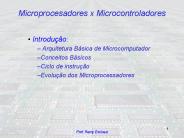 Microprocesadores x Microcontroladores