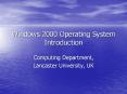 Windows 2000 Operating System Introduction PowerPoint PPT Presentation