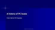 A history of PC buses
