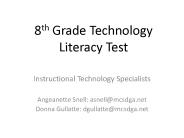 8th Grade Technology Literacy Test