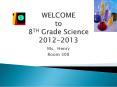 WELCOME to 8TH Grade Science 2012-2013 PowerPoint PPT Presentation