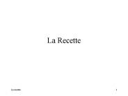 La Recette