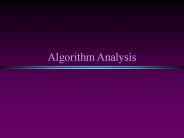Algorithm Analysis
