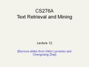 CS276A Text Retrieval and Mining