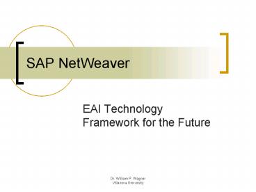 Dr. William P. Wagner