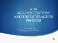 ADA ACCOMMODATIONS AND THE INTERACTIVE PROCESS PowerPoint PPT Presentation