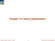 Chapter 13: Query Optimization