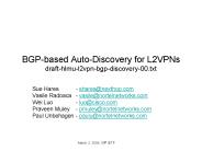 BGP-based Auto-Discovery for L2VPNs draft-hlmu-l2vpn-bgp-discovery-00.txt