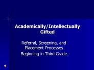 Academically/Intellectually Gifted