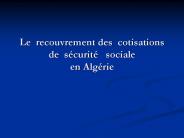 Le recouvrement des cotisations de s