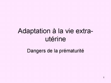 Adaptation 