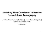 Modeling Time Correlation in Passive Network Loss Tomography