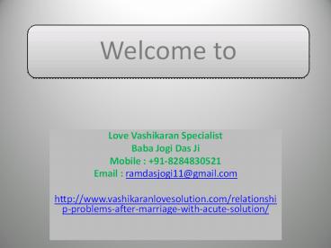 Relationship Problems after Marriage with Acute Solution