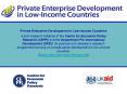Private Enterprise Development in Low-Income Countries PowerPoint PPT Presentation