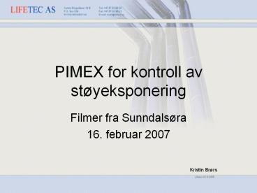 SFT - Veiviser til st