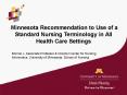 Minnesota Recommendation to Use of a Standard Nursing Terminology in All Health Care Settings PowerPoint PPT Presentation